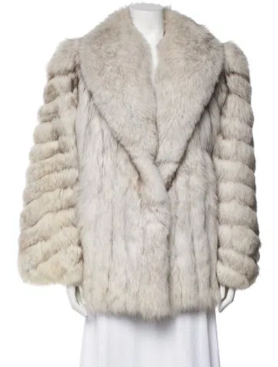 Pre-owned Fur Fox  Coat In Neutral