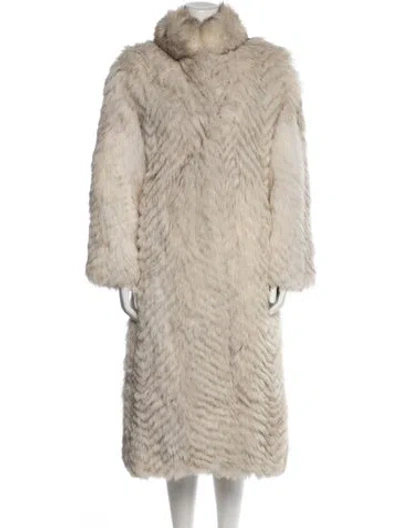 Pre-owned Fur Fox  Coat In Neutral