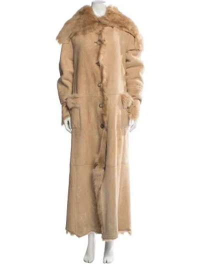 Pre-owned Fur Fox  Coat In Neutrals