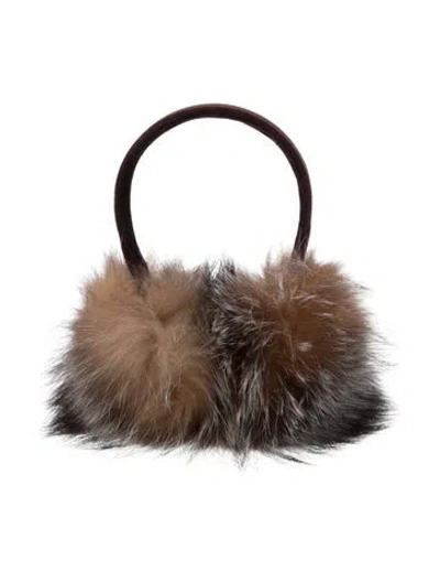 Pre-owned Fur Fox  Earmuffs In Brown