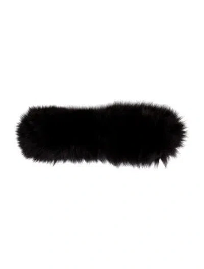 Pre-owned Fur Fox  Headband In Black