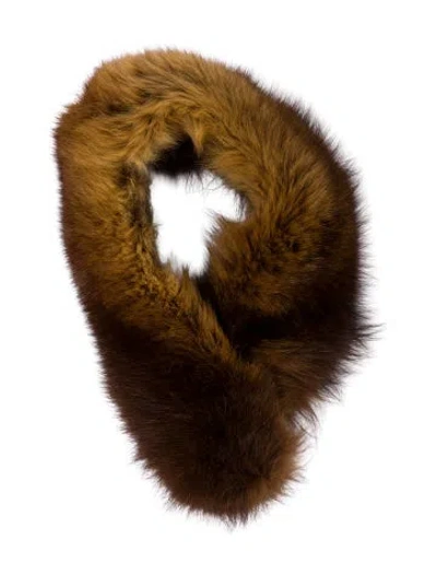 Pre-owned Fur Fox  Headband In Brown