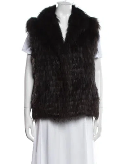 Pre-owned Fur Fox  Jacket In Black
