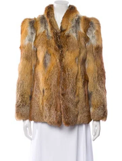 Pre-owned Fur Fox  Jacket In Brown