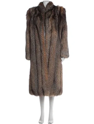 Pre-owned Fur Fox  Jacket In Brown
