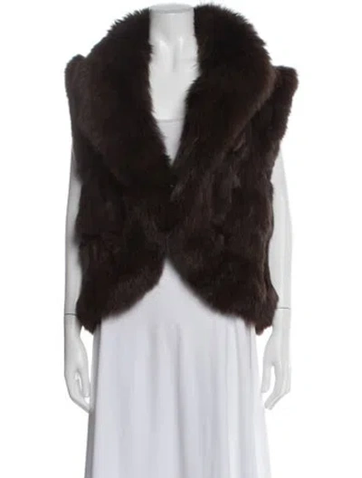 Pre-owned Fur Fox  Jacket In Brown
