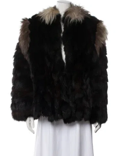 Pre-owned Fur Fox  Jacket In Brown