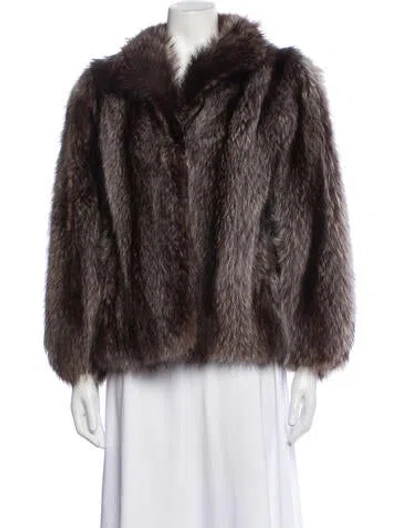 Pre-owned Fur Fox  Jacket In Brown