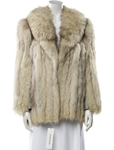 Pre-owned Fur Fox  Jacket In Neutral