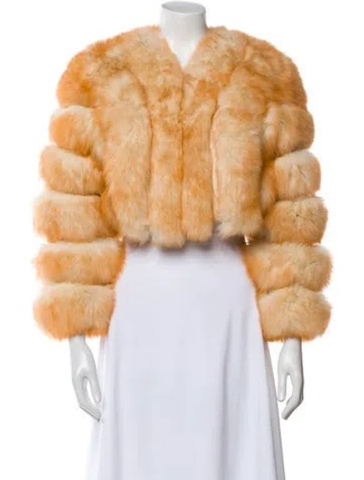 Pre-owned Fur Fox  Jacket In Neutral