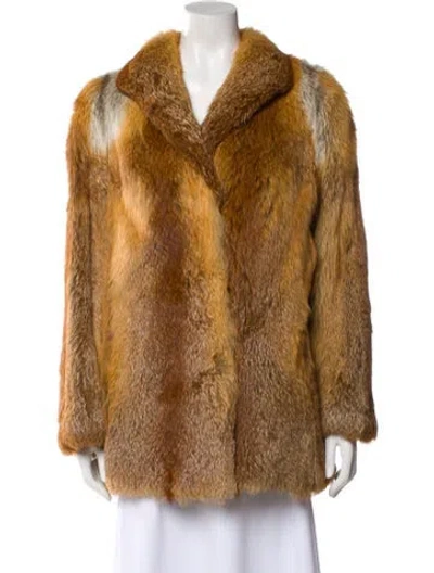 Pre-owned Fur Fox  Jacket In Neutral
