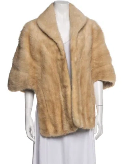 Pre-owned Fur Fox  Jacket In Neutrals