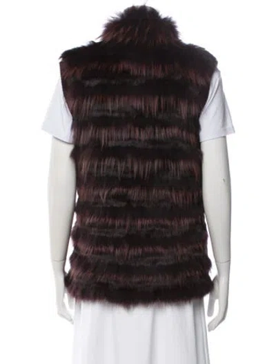 Pre-owned Fur Fox  Vest In Brown