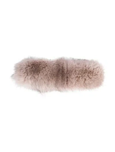 Pre-owned Fur Fox Headband In Neutral