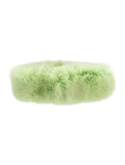 Pre-owned Fur Fox Headband W/tags In Green