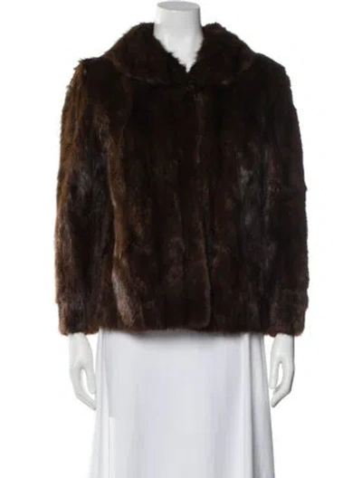 Pre-owned Fur Fox Jacket In Brown