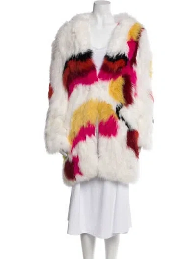 Pre-owned Fur Fox Printed  Coat In Multi