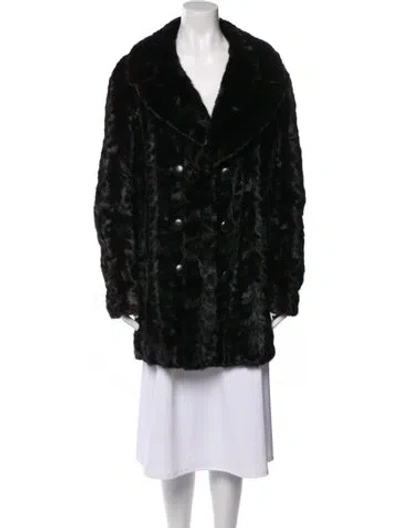 Pre-owned Fur Coat In Black
