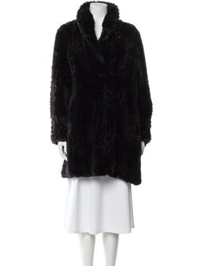Pre-owned Fur Coat In Black