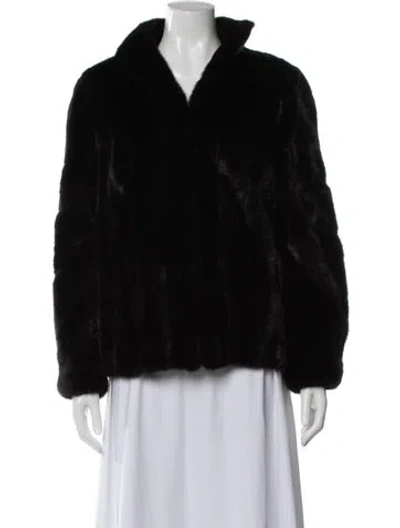 Pre-owned Fur Coat In Black