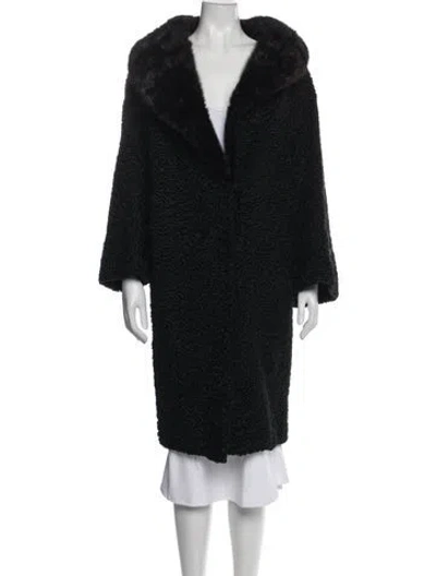Pre-owned Fur Coat In Black