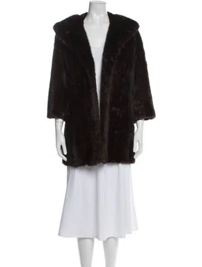 Pre-owned Fur Coat In Black