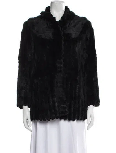 Pre-owned Fur Coat In Black