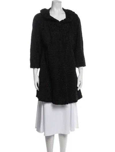 Pre-owned Fur Coat In Black