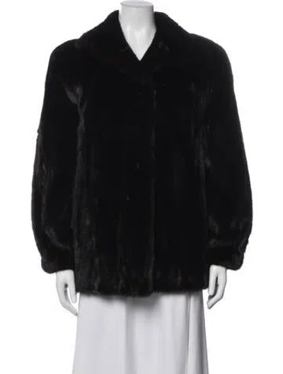 Pre-owned Fur Coat In Black
