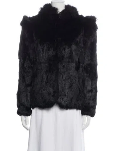 Pre-owned Fur Coat In Black