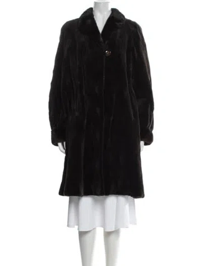 Pre-owned Fur Coat In Black