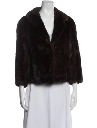 Pre-owned Fur Coat In Black