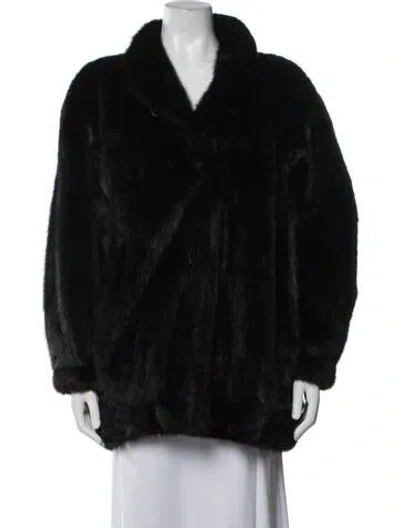 Pre-owned Fur Coat In Black