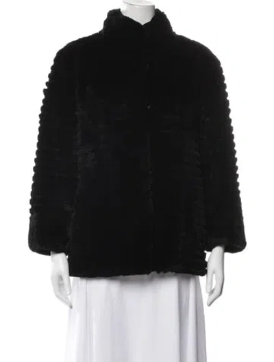 Pre-owned Fur Coat In Blue