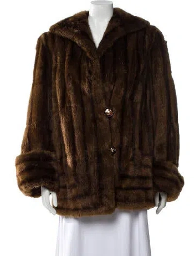 Pre-owned Fur Coat In Brown