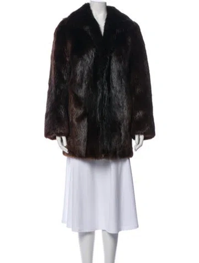Pre-owned Fur Coat In Brown