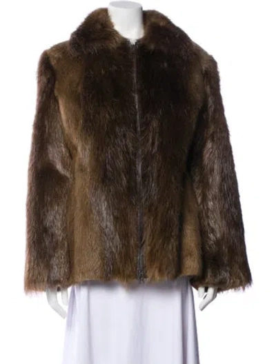 Pre-owned Fur Coat In Brown