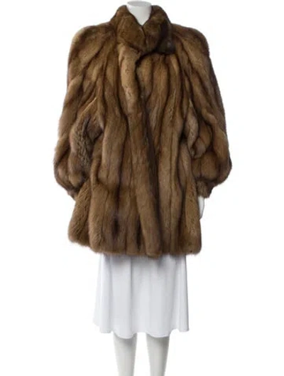 Pre-owned Fur Coat In Brown