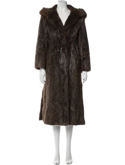 Pre-owned Fur Coat In Brown