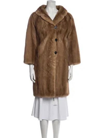 Pre-owned Fur Coat In Brown