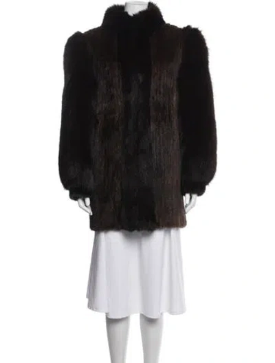Pre-owned Fur Coat In Brown