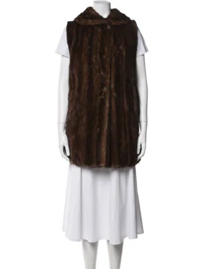 Pre-owned Fur Coat In Brown
