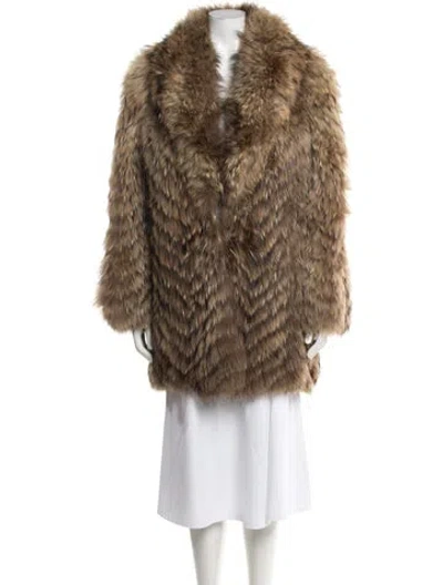 Pre-owned Fur Coat In Brown
