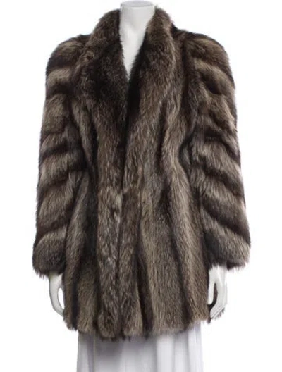 Pre-owned Fur Coat In Brown