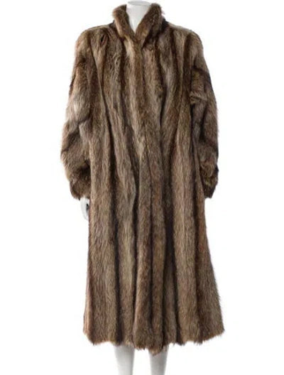 Pre-owned Fur Coat In Neutral