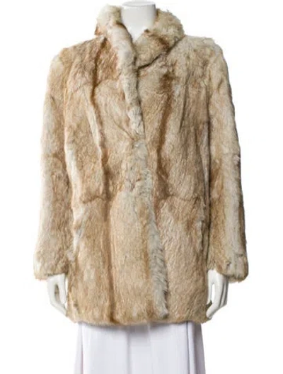 Pre-owned Fur Coat In Neutral
