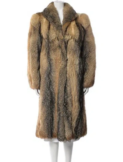 Pre-owned Fur Coat In Neutral