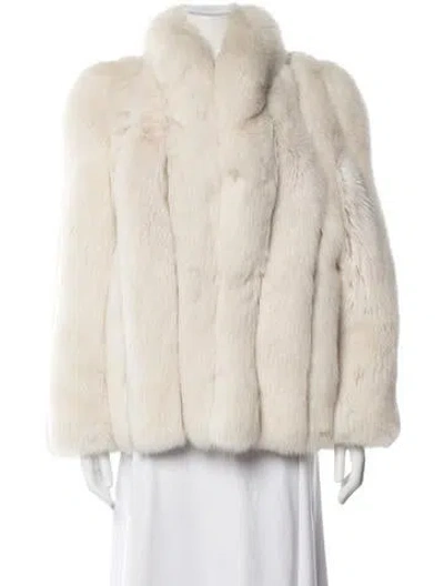 Pre-owned Fur Coat In Neutrals