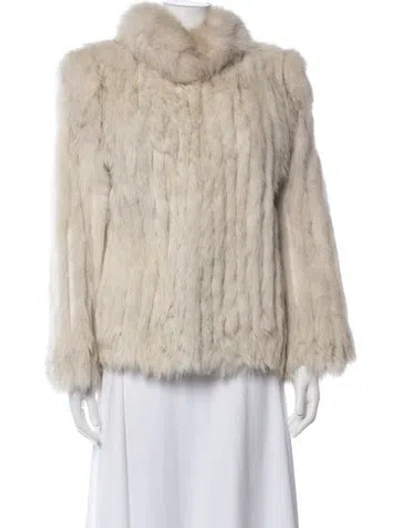 Pre-owned Fur Coat In Neutrals
