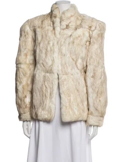 Pre-owned Fur Coat In Neutrals